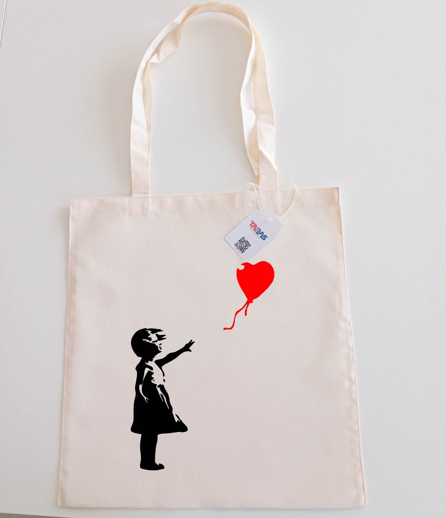 Borsa Tote Banksy "Girl with Balloon" – Stile Street Art e Design Unico