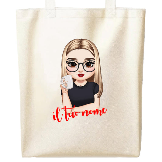 Shopper Avatar e Nome Personalizzabile in Tela di Poliestere | Tote Bag HD