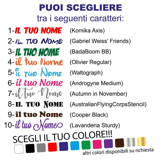 Adesivo Murale FATINA TRILLY NOME - tarasartigrafiche