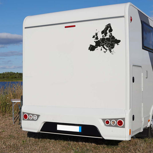 Adesivo per Camper - Auto - Barche CARTINA GEOGRAFICA MAPPA EUROPA - tarasartigrafiche