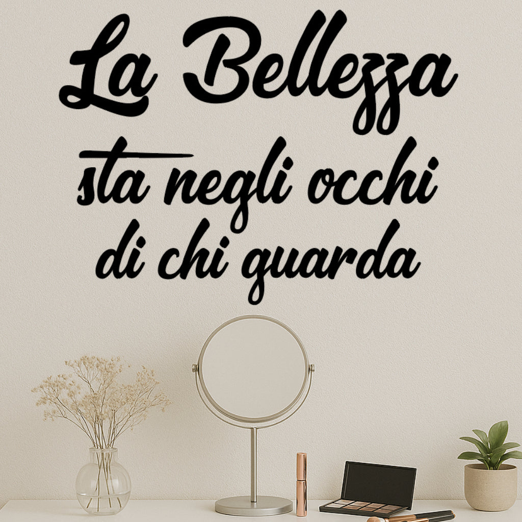Adesivo Murale LA BELLEZZA STA NEGLI OCCHI DI CHI GUARDA