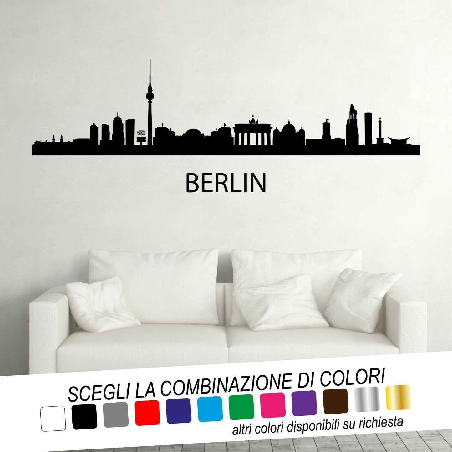 Adesivo Murale SKYLINE CAPITALI EUROPA (1 pezzo a scelta) - tarasartigrafiche