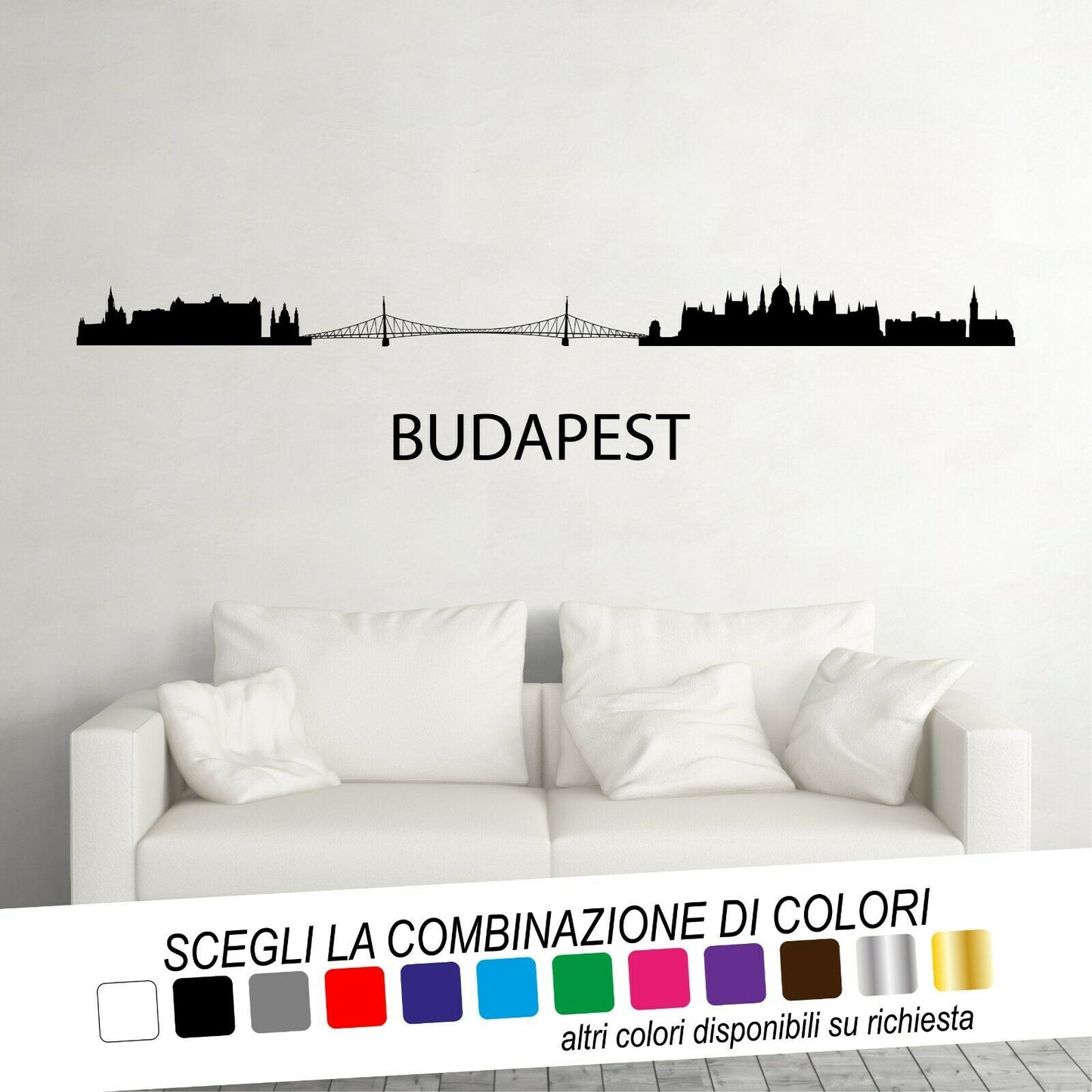 Adesivo Murale SKYLINE CAPITALI EUROPA (1 pezzo a scelta) - tarasartigrafiche