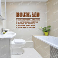 Adesivo Murale REGOLE DEL BAGNO 1 - tarasartigrafiche