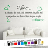 Adesivo Murale VIVERE (Vasco Rossi) - tarasartigrafiche