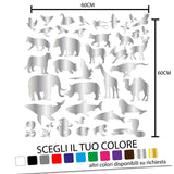 Adesivo Murale SERIE ANIMALI (Kit) - tarasartigrafiche