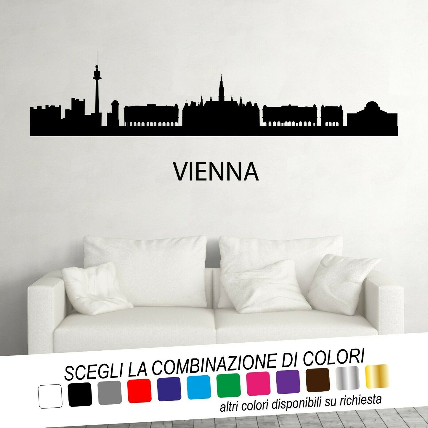 Adesivo Murale SKYLINE CAPITALI EUROPA (1 pezzo a scelta) - tarasartigrafiche