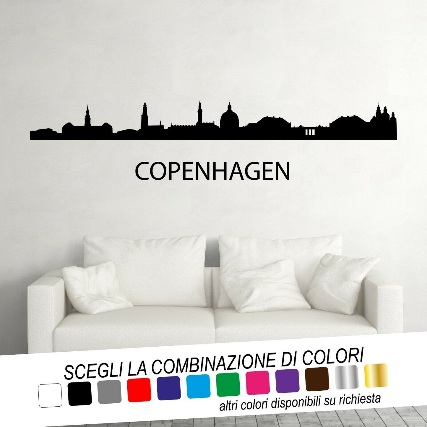 Adesivo Murale SKYLINE CAPITALI EUROPA (1 pezzo a scelta) - tarasartigrafiche