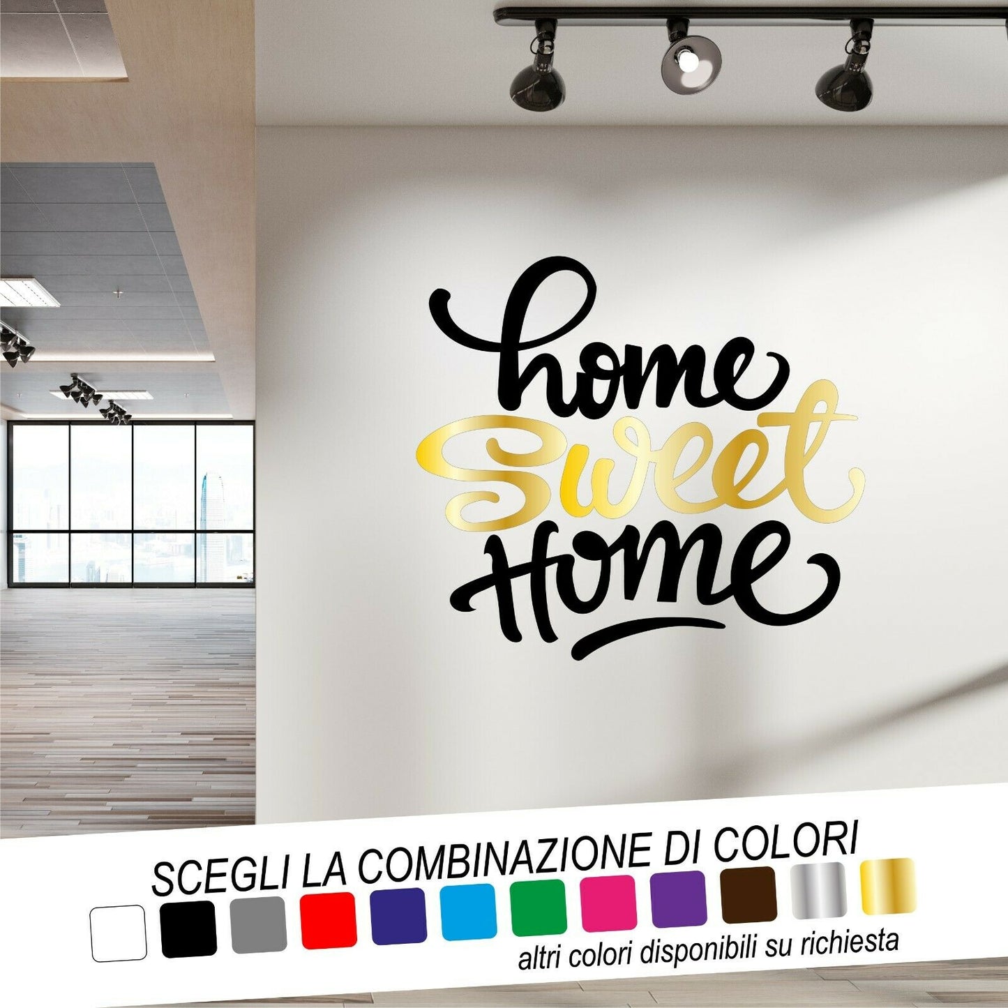 Adesivo Murale HOME SWEET HOME - tarasartigrafiche