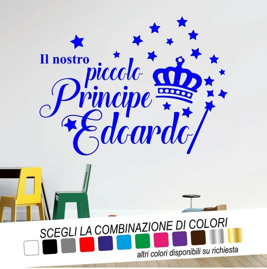 Adesivo Murale PICCOLO PRINCIPE NOME - tarasartigrafiche