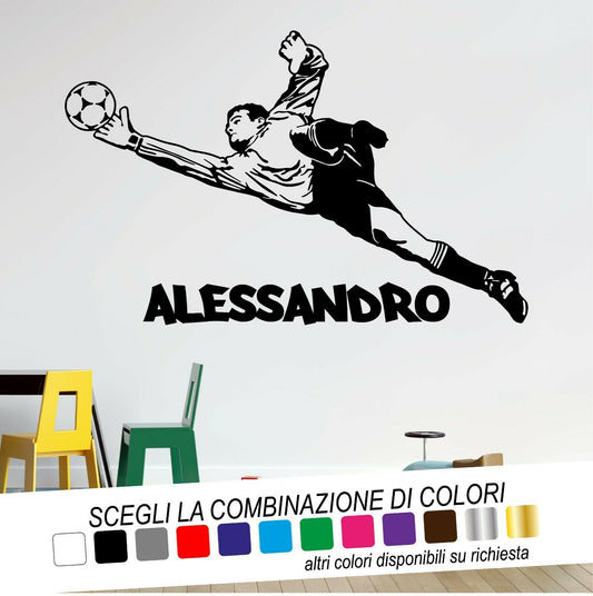 Adesivo Murale PORTIERE CALCIO NOME - tarasartigrafiche