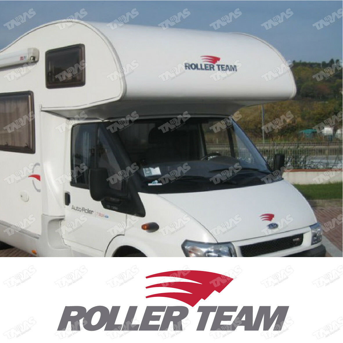 Adesivo per Camper Logo ROLLER TEAM (kit 2 pezzi) - tarasartigrafiche