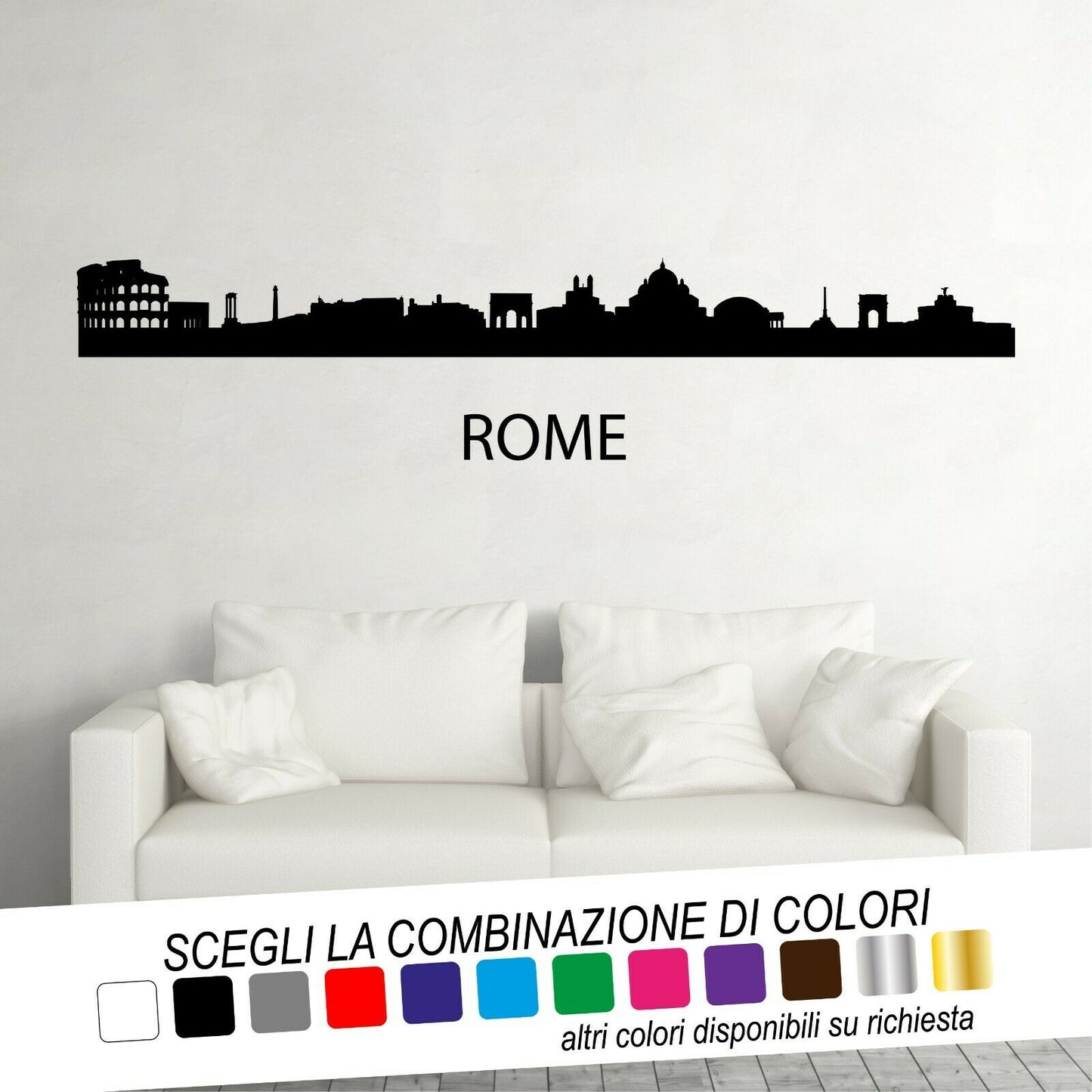 Adesivo Murale SKYLINE CAPITALI EUROPA (1 pezzo a scelta) - tarasartigrafiche