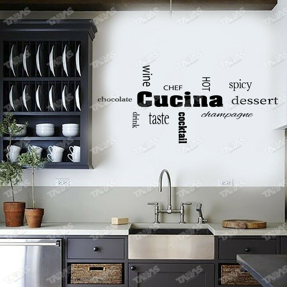 Adesivo Murale CUCINA PAROLE - tarasartigrafiche