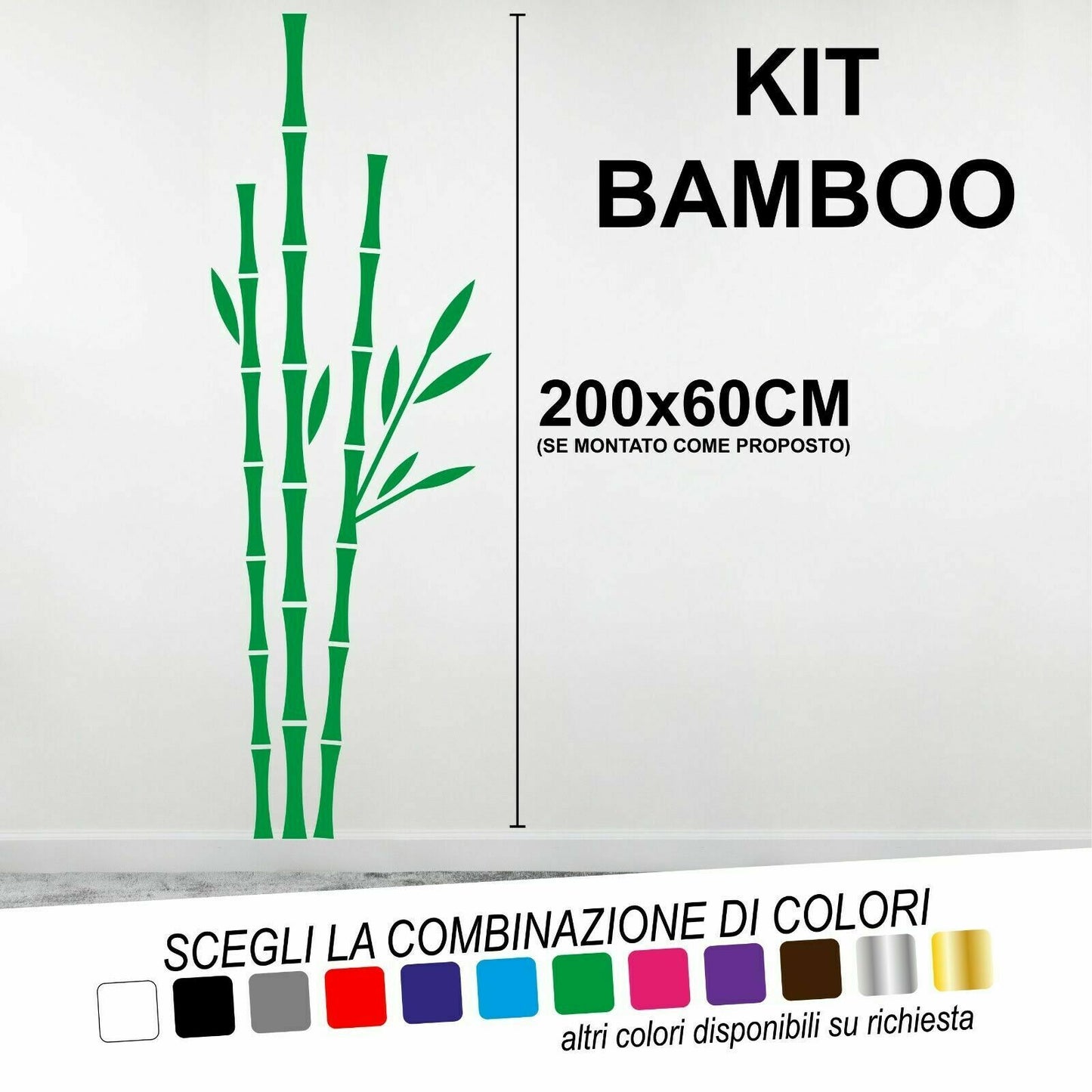 Adesivo Murale BAMBOO KIT - tarasartigrafiche