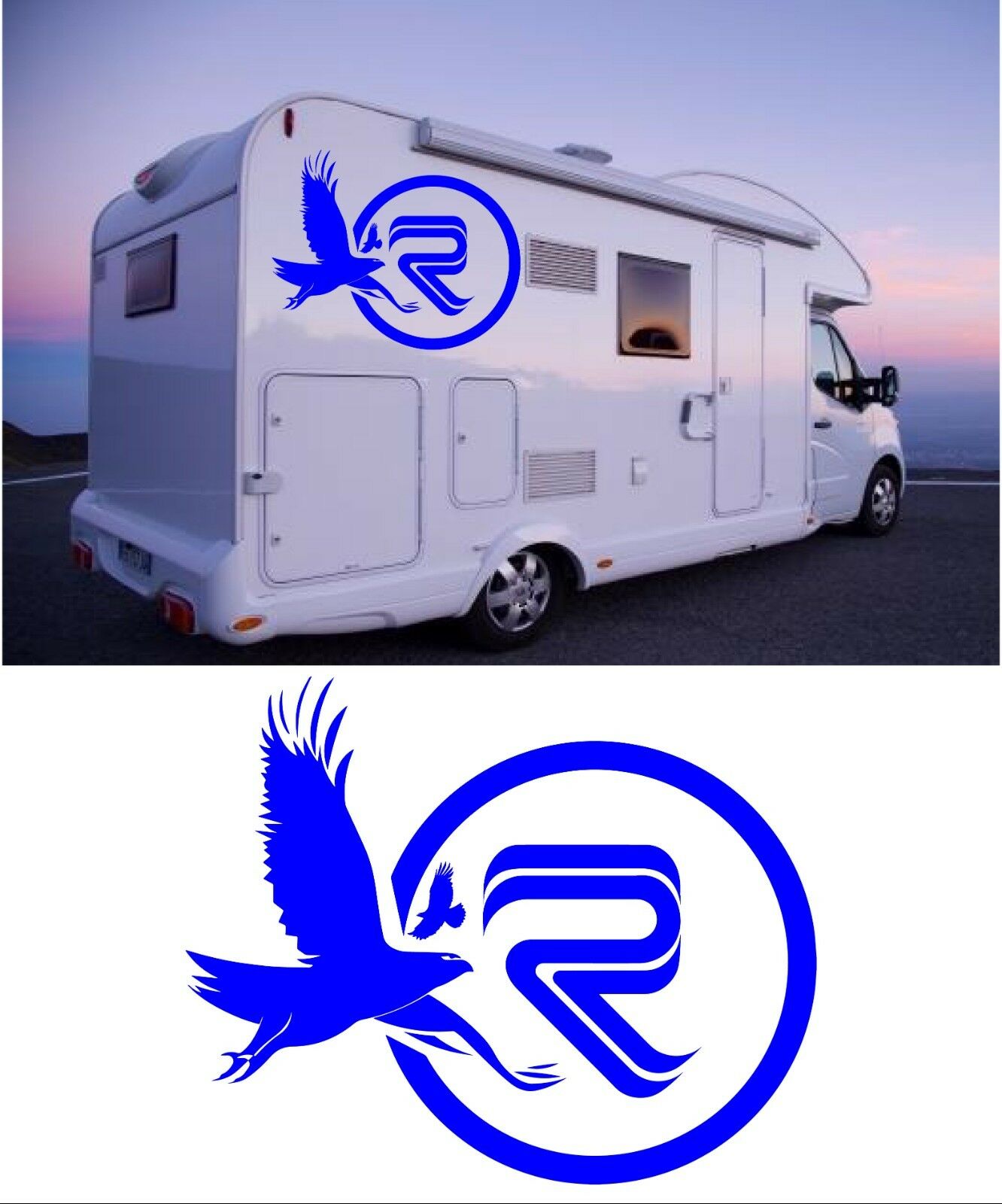 Adesivo per Camper Logo RIMOR AQUILA (2 pezzi speculari) - tarasartigrafiche