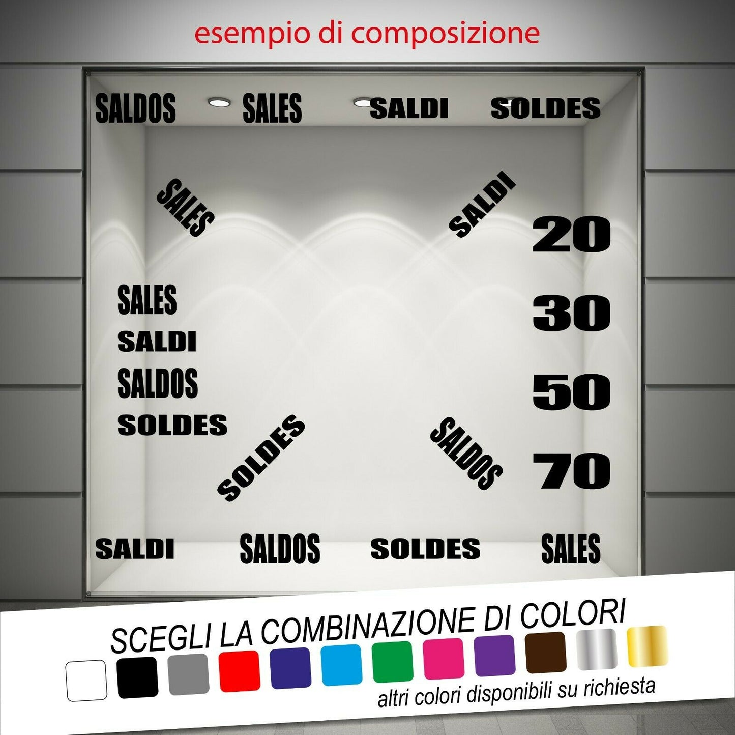 Adesivo per Allestimento Vetrine SALDI 1 - tarasartigrafiche