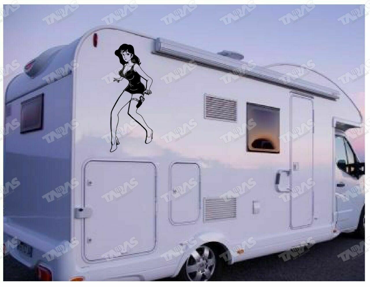 Adesivo per Camper - Auto - Barche LUPIN MARGOT FUJIKO - tarasartigrafiche