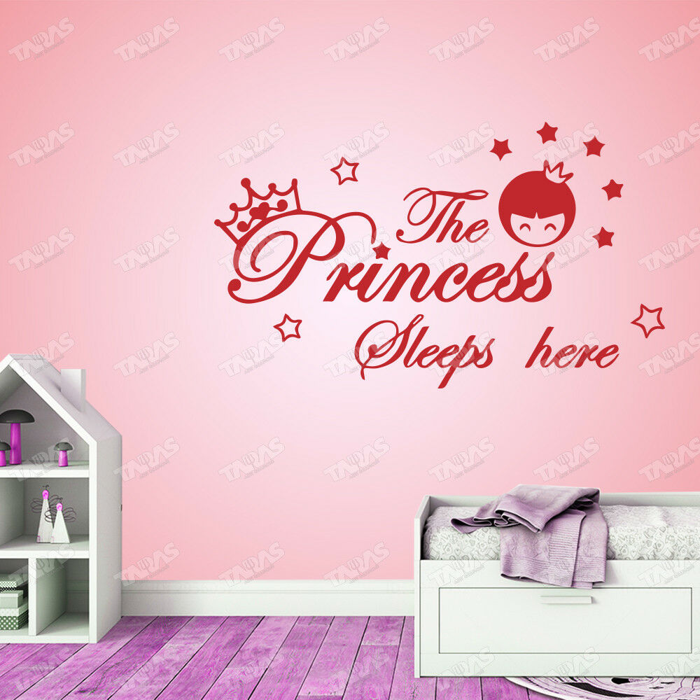 Adesivo Murale THE PRINCESS SLEEPS HERE - tarasartigrafiche