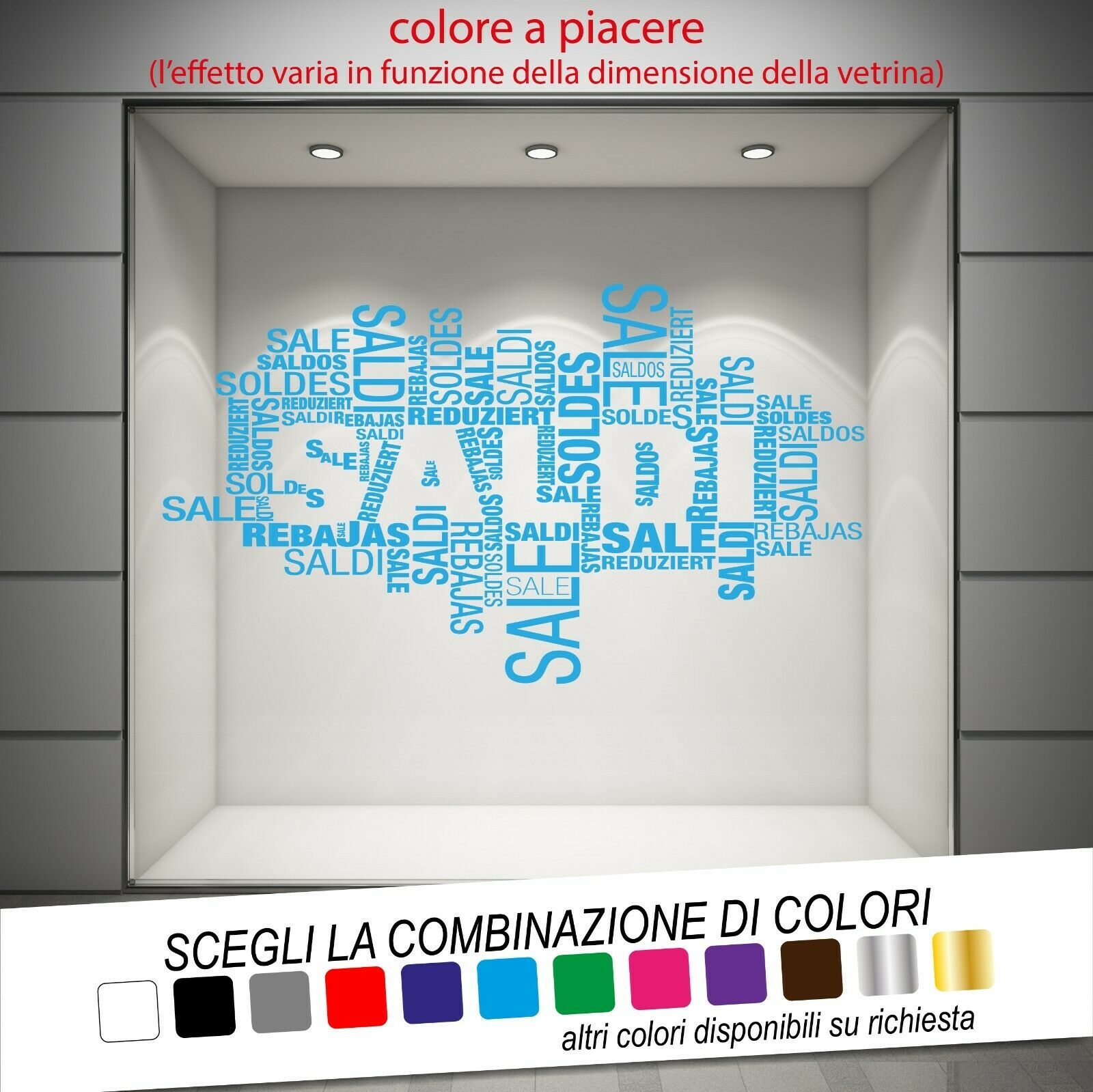 Adesivo per Allestimento Vetrine KIT SALDI 2 - tarasartigrafiche