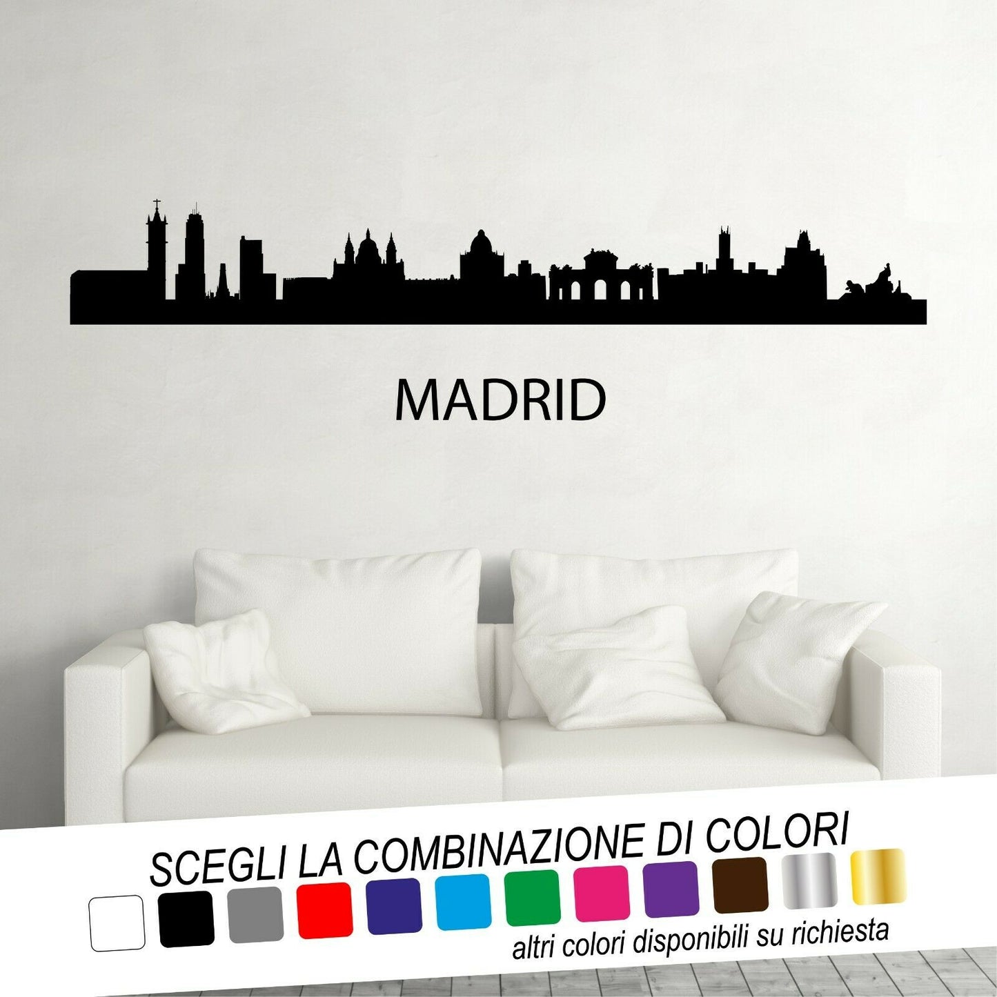 Adesivo Murale SKYLINE CAPITALI EUROPA (1 pezzo a scelta) - tarasartigrafiche