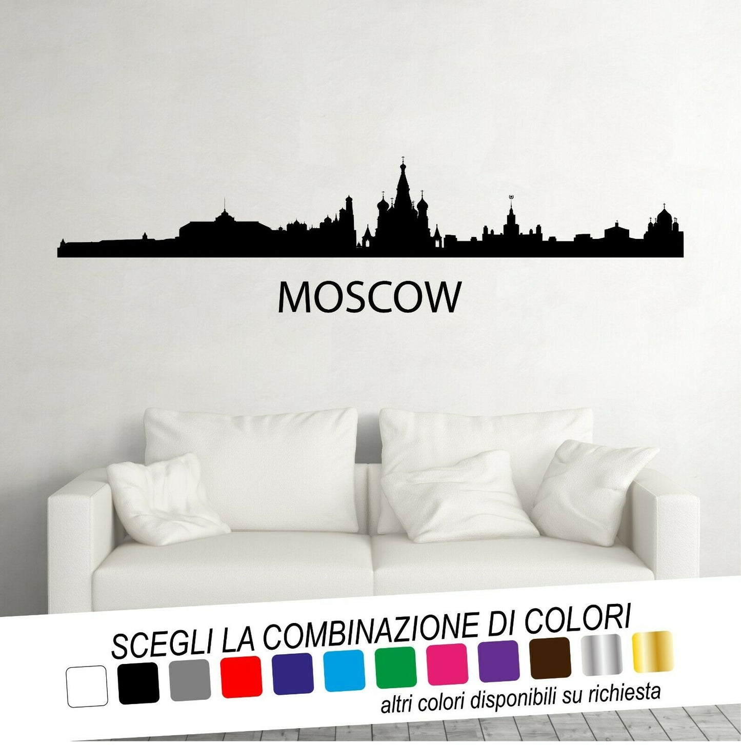 Adesivo Murale SKYLINE CAPITALI EUROPA (1 pezzo a scelta) - tarasartigrafiche