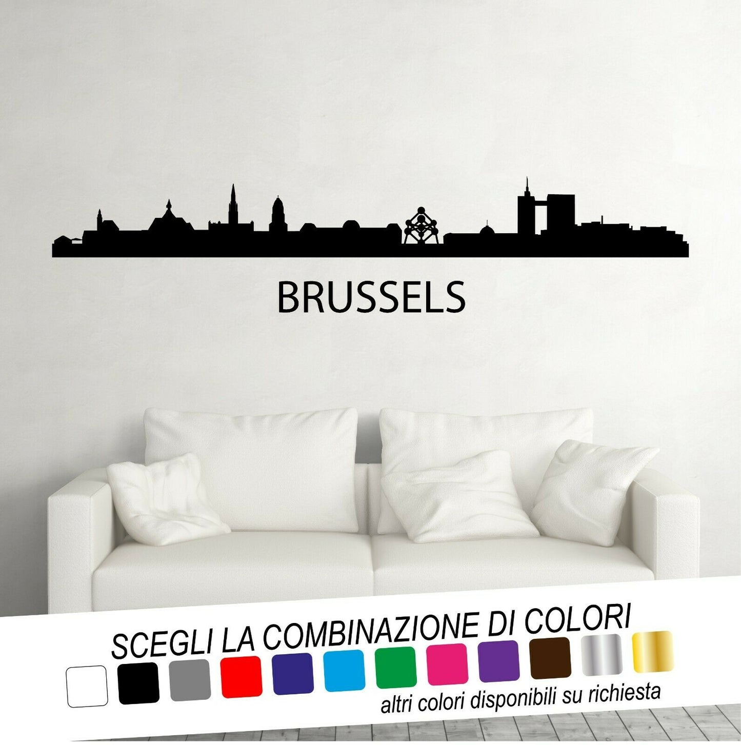 Adesivo Murale SKYLINE CAPITALI EUROPA (1 pezzo a scelta) - tarasartigrafiche