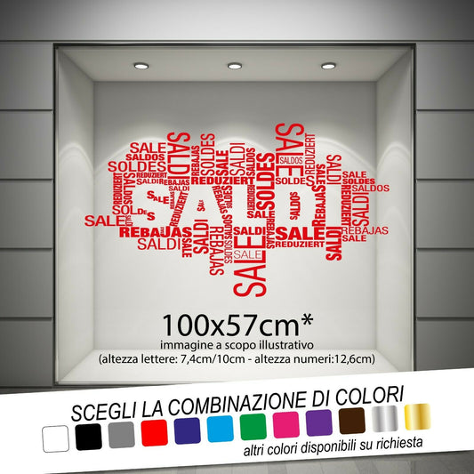 Adesivo per Allestimento Vetrine KIT SALDI 2 - tarasartigrafiche