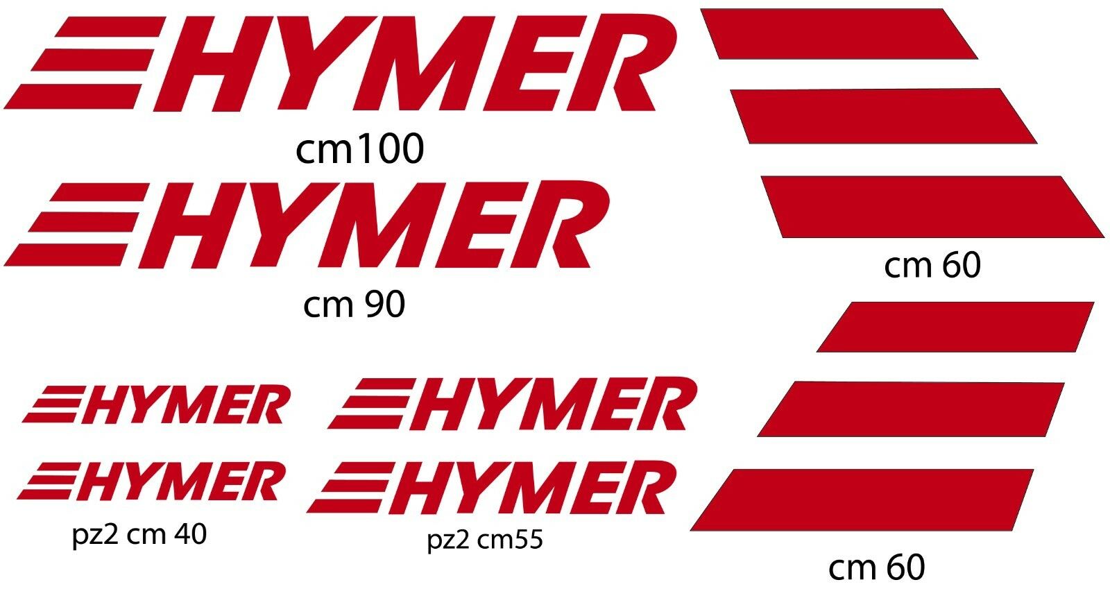 Adesivo per Camper Logo HYMER (Kit 8 pezzi) - tarasartigrafiche