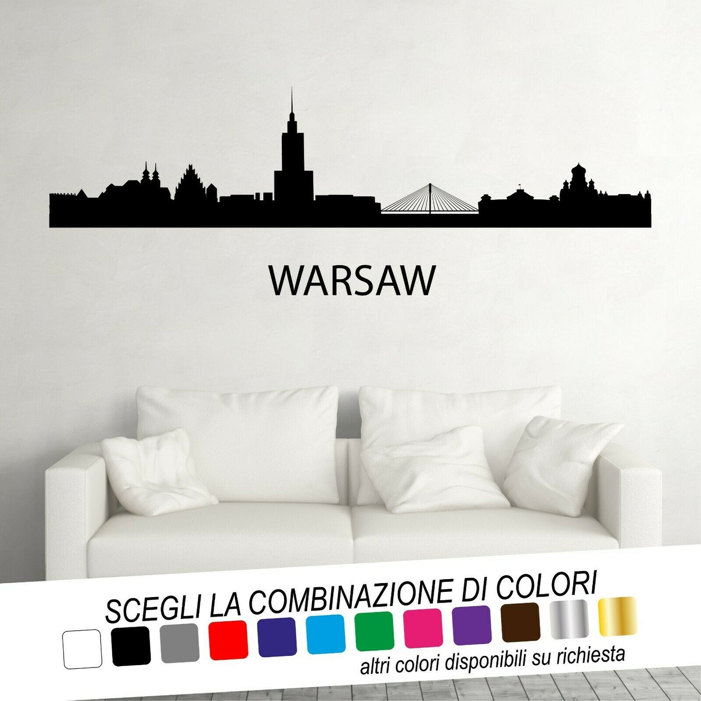 Adesivo Murale SKYLINE CAPITALI EUROPA (1 pezzo a scelta) - tarasartigrafiche