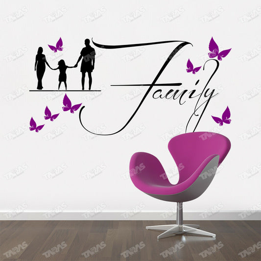 Adesivo Murale FAMILY FARFALLE - tarasartigrafiche