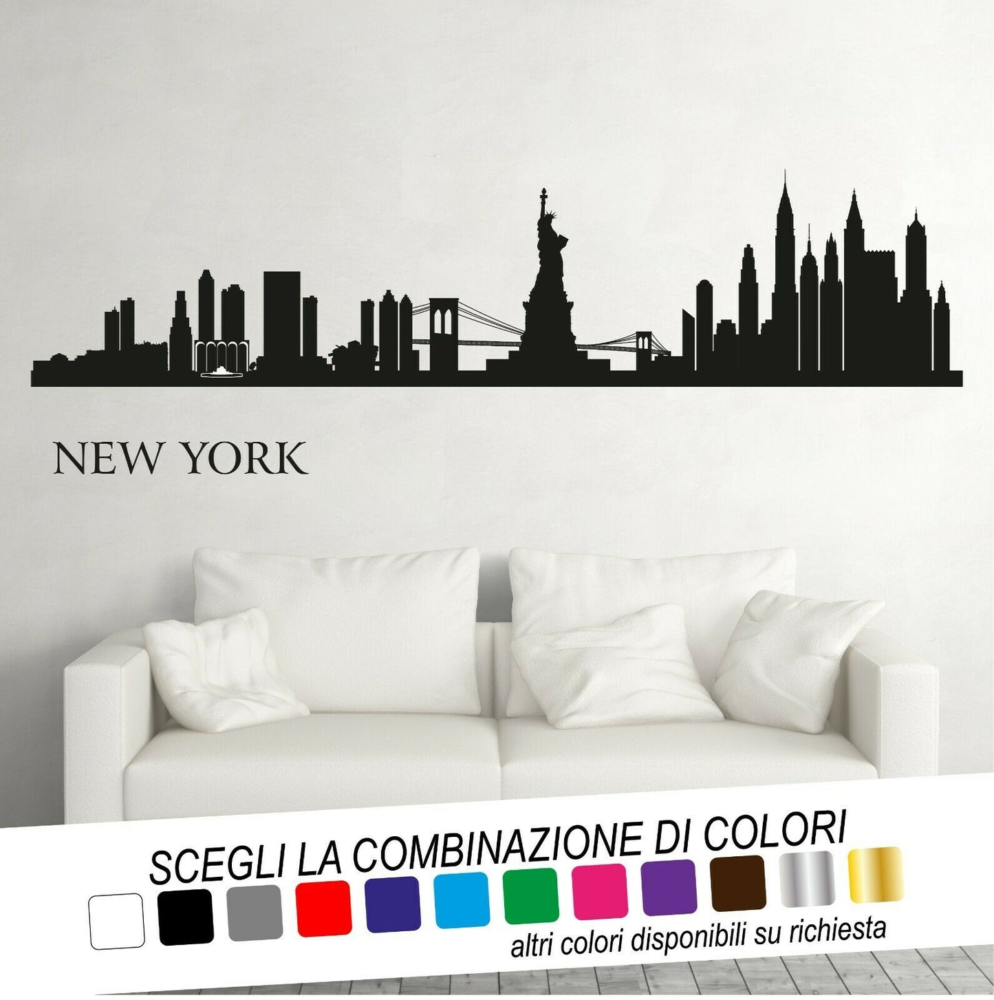 Adesivo Murale SKYLINE NEW YORK - tarasartigrafiche