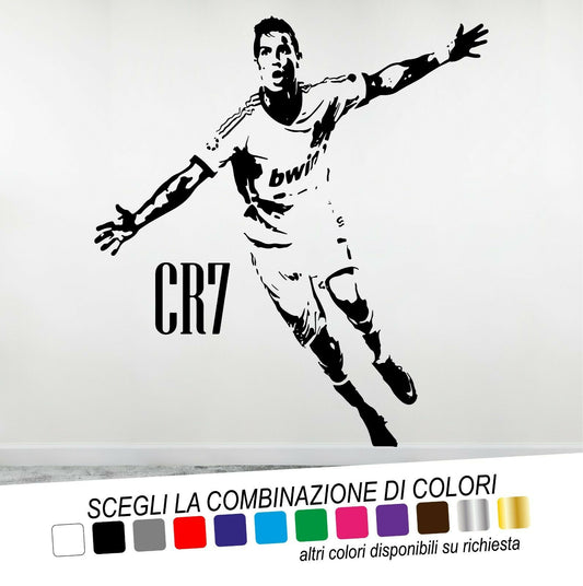 Adesivo Murale CRISTIANO RONALDO CR7 - tarasartigrafiche