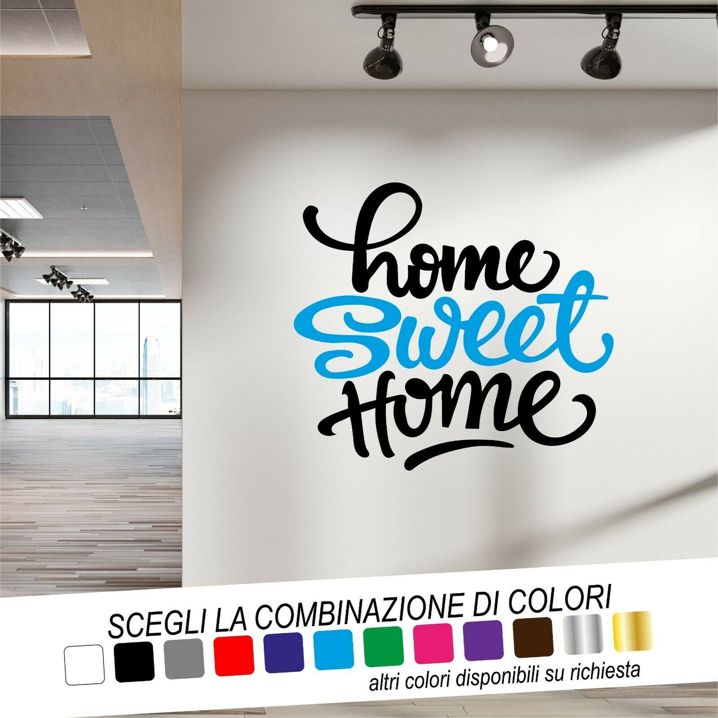 Adesivo Murale HOME SWEET HOME - tarasartigrafiche