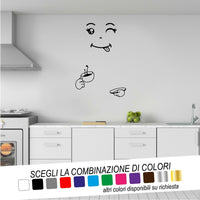 Adesivo Murale SMILE CAFFE' TAZZINA - tarasartigrafiche