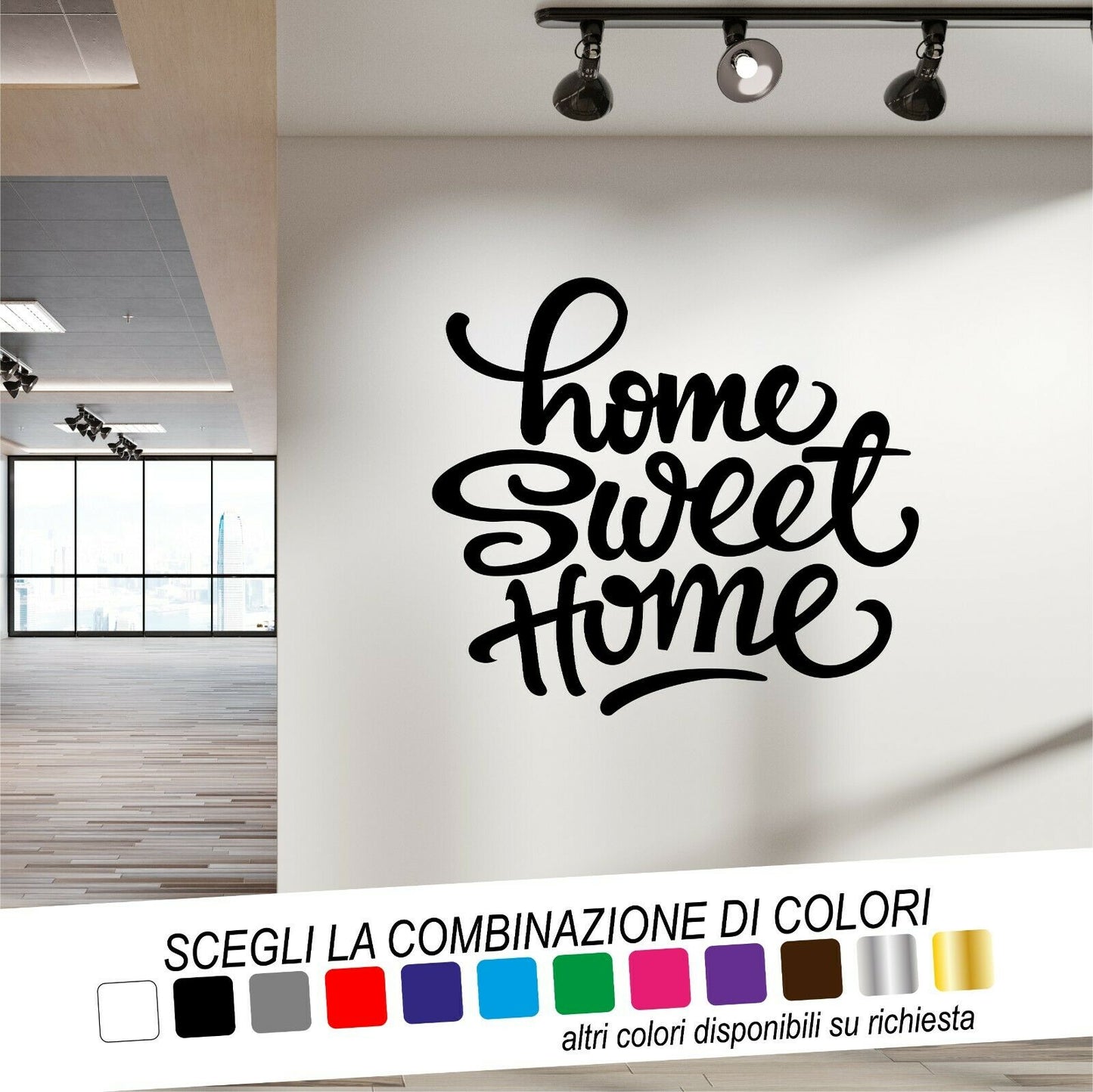 Adesivo Murale HOME SWEET HOME - tarasartigrafiche