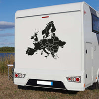 Adesivo per Camper - Auto - Barche CARTINA GEOGRAFICA MAPPA EUROPA - tarasartigrafiche