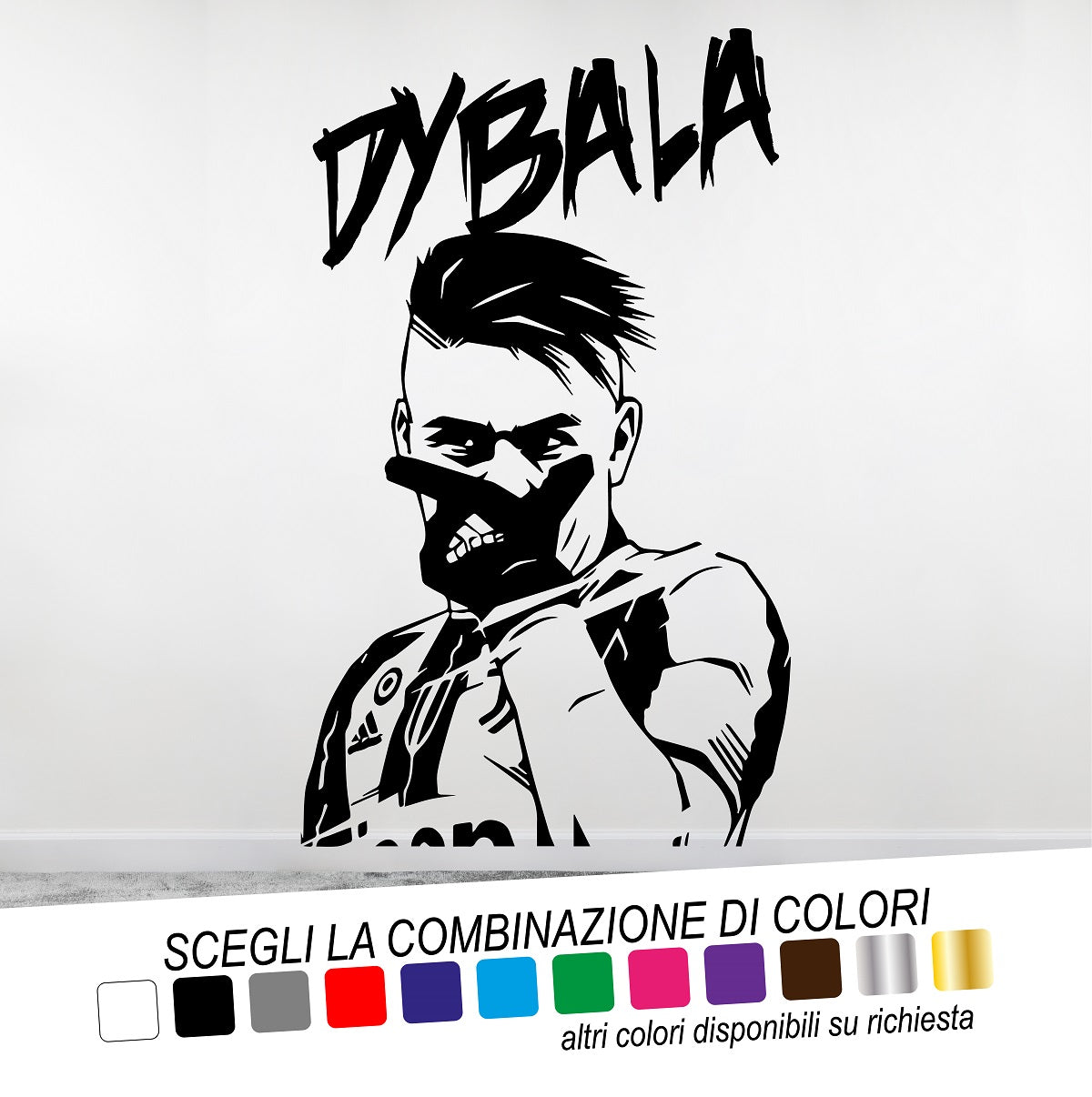 Adesivo Murale DYBALA MASK - tarasartigrafiche